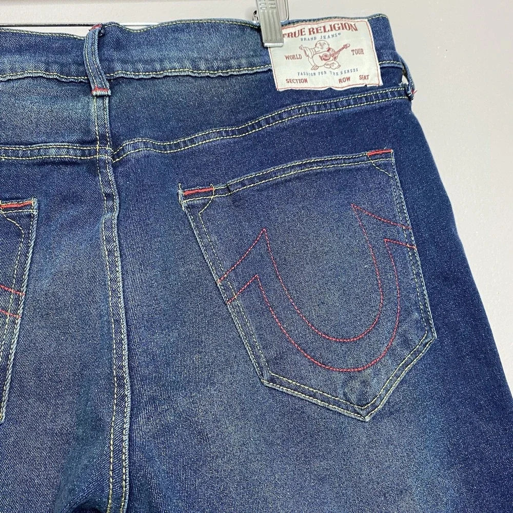 True Religion Ricky Relaxed Straight Shorts‎ Raw Hem Men's Size W36